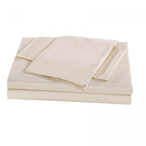 100% Natural Bamboo 1000 Thread Count Sheet Set - Queen - Sand Image 2