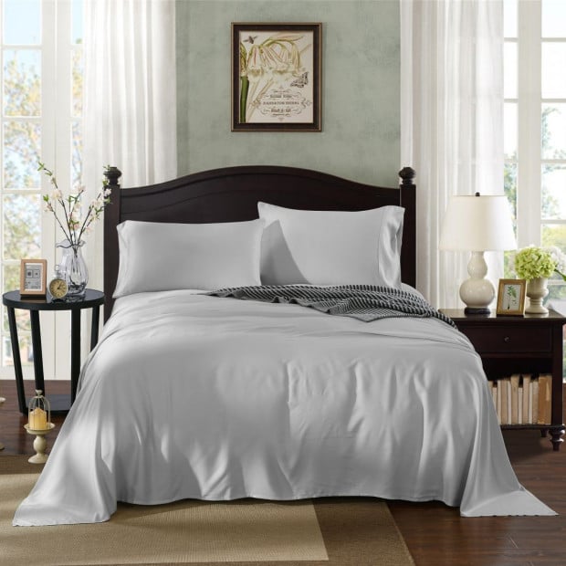 100% Natural Bamboo 1000 Thread Count Sheet Set - Queen - Silver