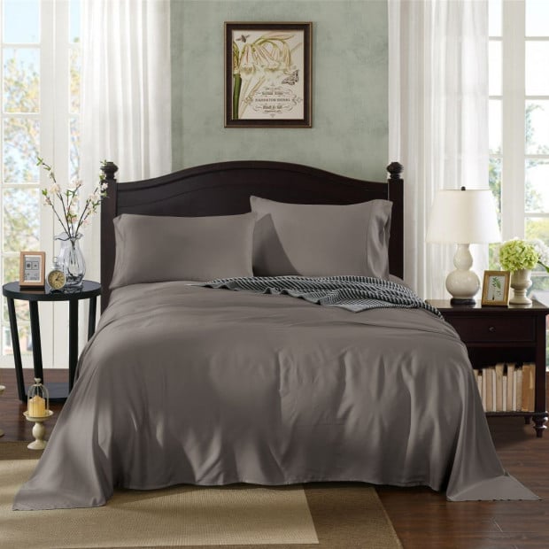 100% Natural Bamboo 1000 Thread Count Sheet Set - Queen - Charcoal