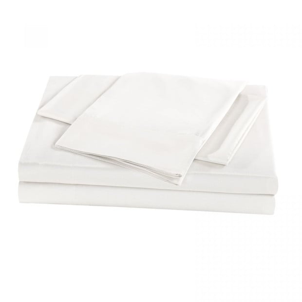 100% Natural Bamboo 1000 Thread Count Sheet Set - King - White Image 2
