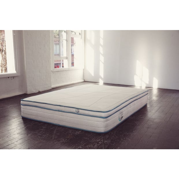 Sleepy Panda Mattress EuroTop Medium Firm 30cm King White Grey Blue Image 3