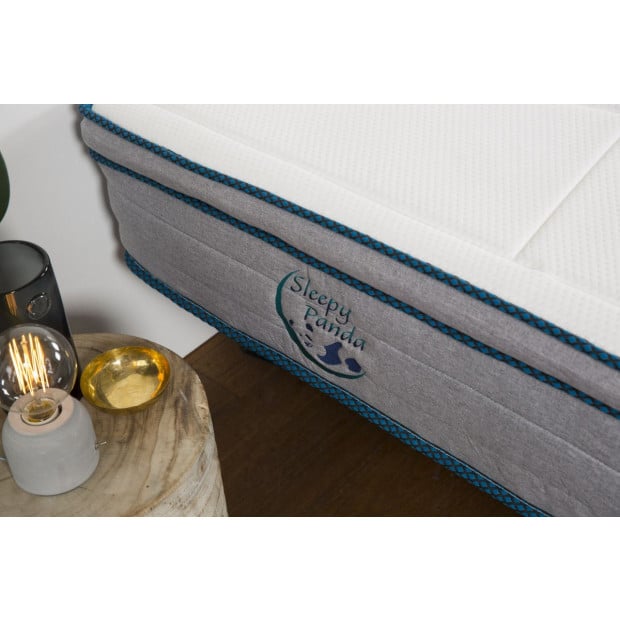 Sleepy Panda Mattress EuroTop Medium Firm 30cm King White Grey Blue Image 7