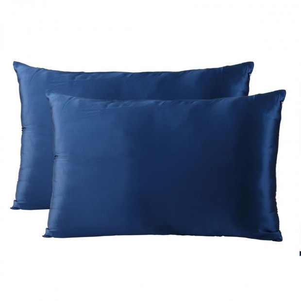 Mulberry Soft Silk Hypoallergenic Pillowcase - Navy Image 2