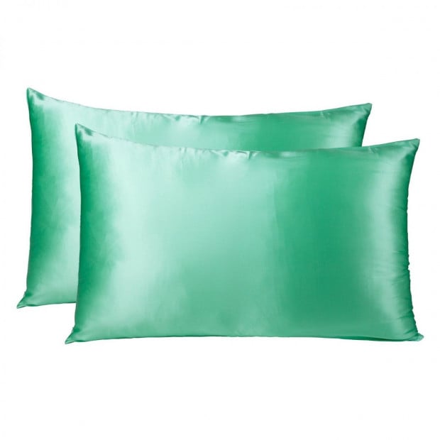 Mulberry Soft Silk Hypoallergenic Pillowcase 51 x 76cm Mint Image 2