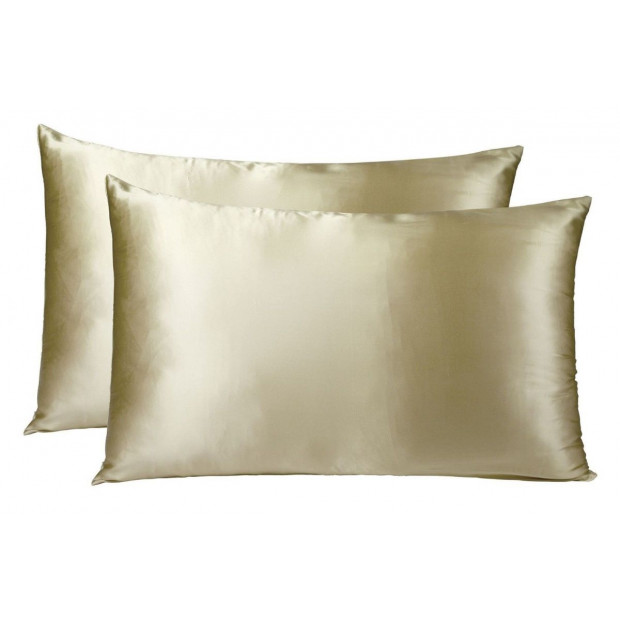 Mulberry Soft Silk Hypoallergenic Pillowcase - Champagne Image 2