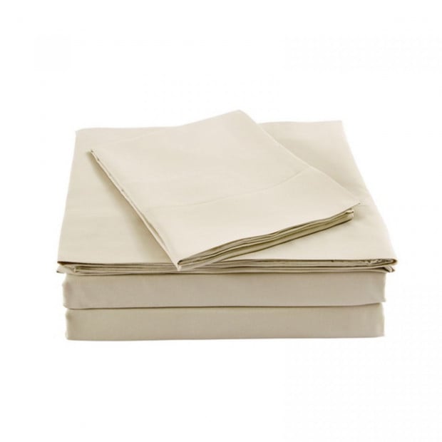 Bamboo Blended Quilt Cover Set 1000TC - Double - Ivory