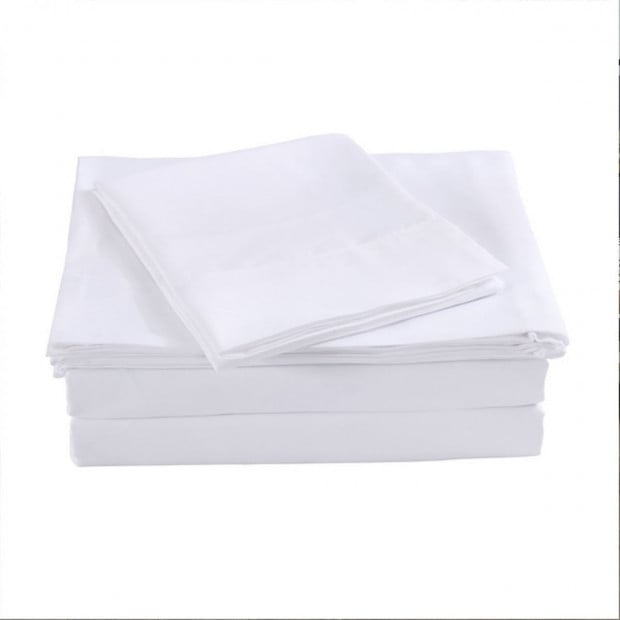 Bamboo Blended Quilt Cover Set 1000TC - Queen - White Image 2