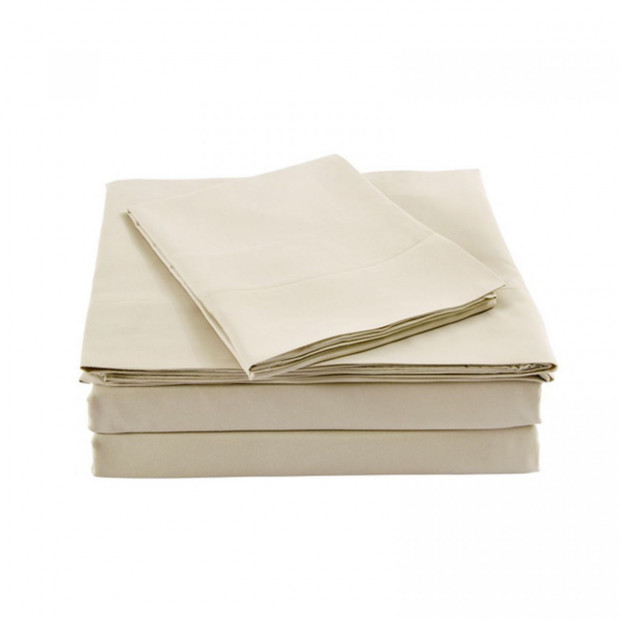 Bamboo Blended Quilt Cover Set 1000TC - King - Ivory