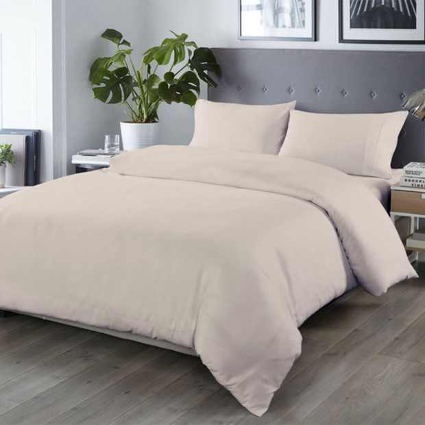 Bamboo Blended Quilt Cover Set 1000TC- King - Grey