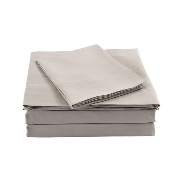 Bamboo Blended Quilt Cover Set 1000TC- King - Grey Image 2