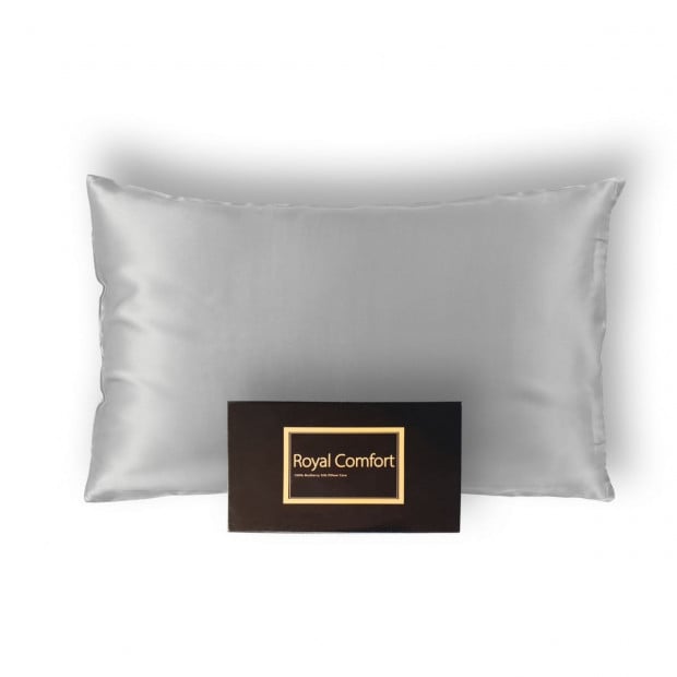 Pure Silk Pillow Case 100% Mulberry Silk - Silver