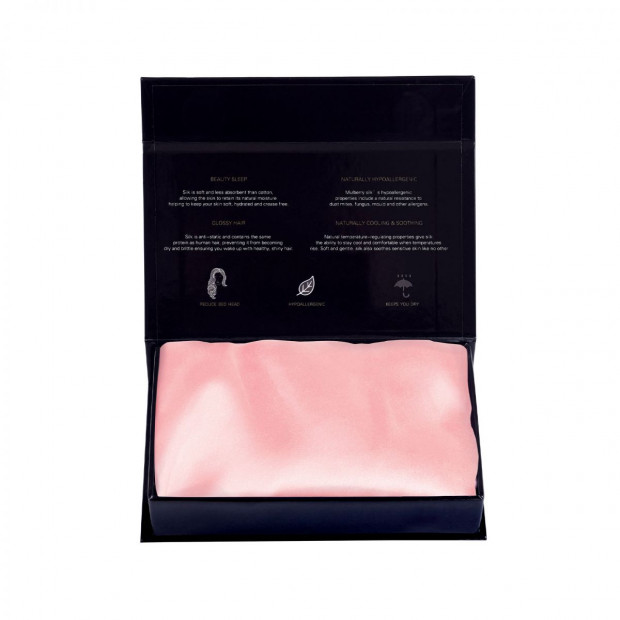 Pure Silk Pillow Case 100% Mulberry Silk - Blush Image 6