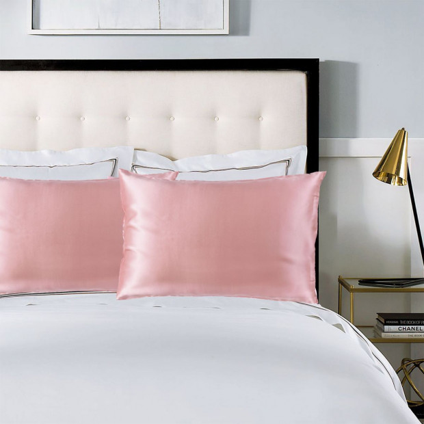 Pure Silk Pillow Case 100% Mulberry Silk - Blush Image 9