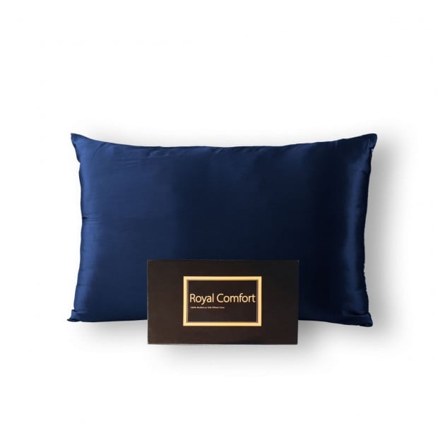 Pure Silk Pillow Case 100% Mulberry Silk - Navy