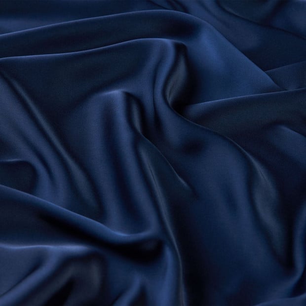 Pure Silk Pillow Case 100% Mulberry Silk - Navy Image 2