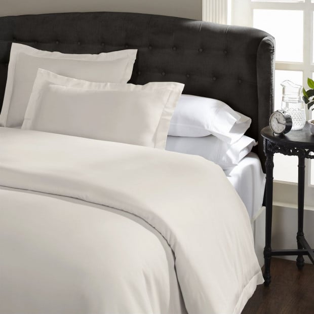 Ddecor Home 1000 Thread Count Quilt Cover Set Cotton - Queen - Pebble