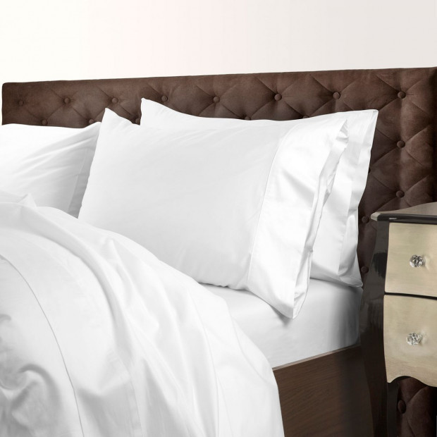 1000 Thread Count Cotton Quilt Cover Queen - White