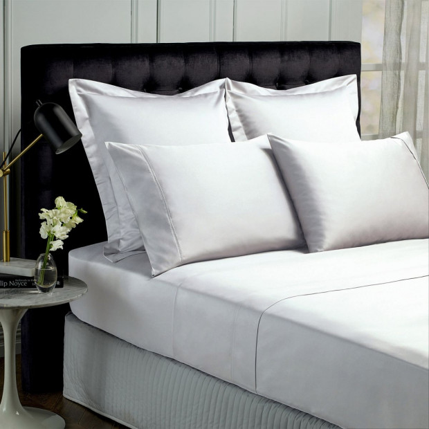 1000TC Bamboo Sheets Pillowcases Set - King - White