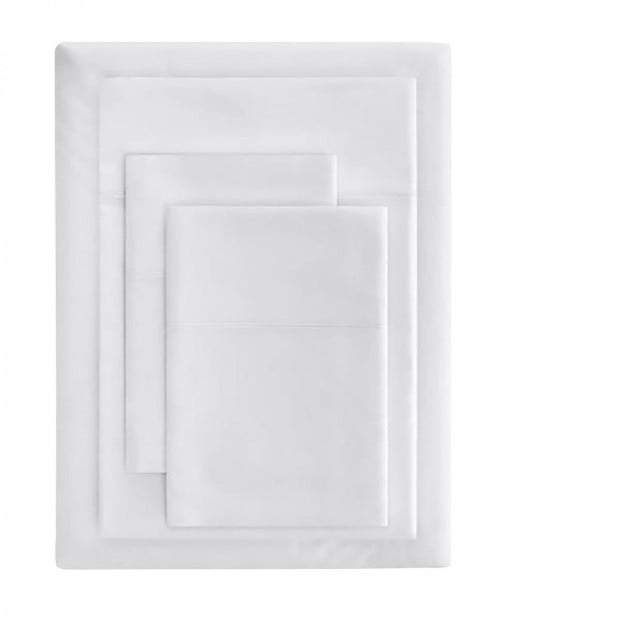 1000TC Bamboo Sheets Pillowcases Set - King - White Image 2