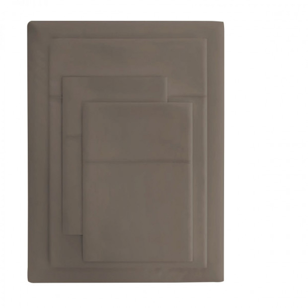 1000TC Bamboo Sheets Pillowcases Set - King - Pewter Image 2