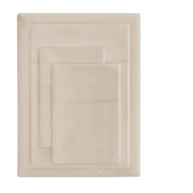 1000TC Bamboo Sheets Pillowcases Set - King - Dove Image 2