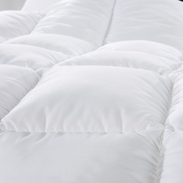 500GSM Wool Blend Quilt Premium with 100% Cotton Cover Double - White Image 2