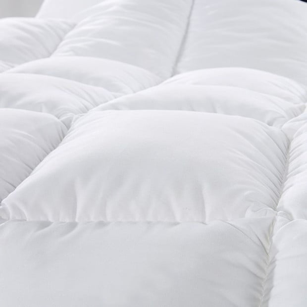 500GSM Wool Blend Quilt Premium with 100% Cotton Cover - King - White Image 2
