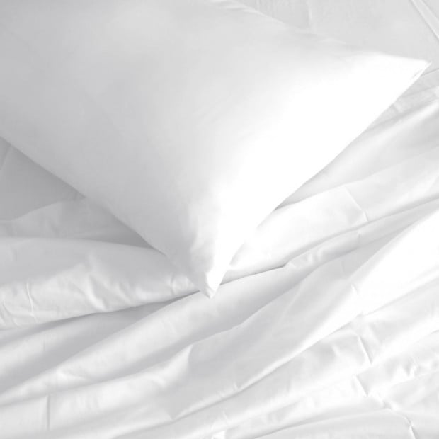 1000TC Hotel Grade Bamboo Cotton Sheets Set Double - White Image 3