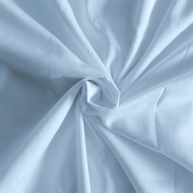 1000TC Hotel Grade Bamboo Cotton Sheets Set Double Blue Fog Image 5