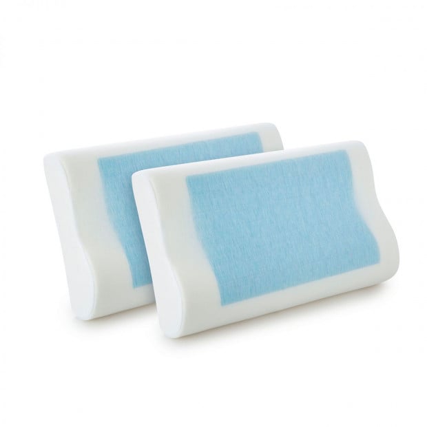 Cooling Gel Memory Foam Pillow Twin Pack Image 2