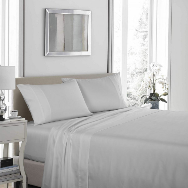 1200 Thread Count Sheet Set - Queen - Silver Image 2