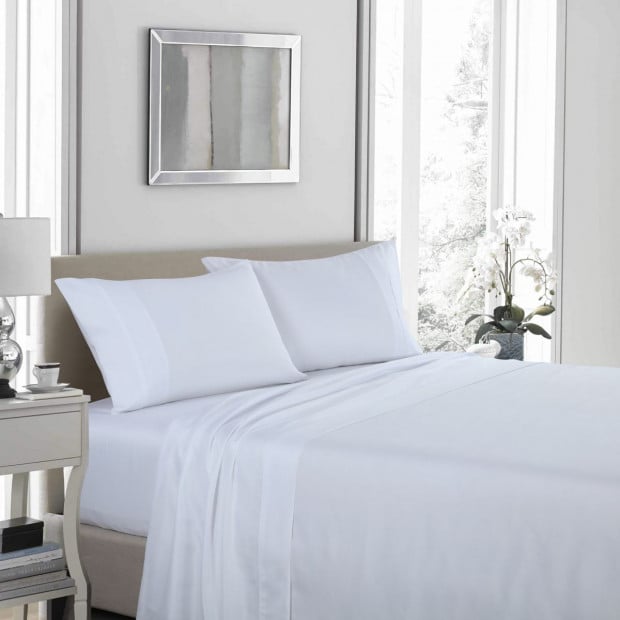 1200 Thread Count Sheet Set 4 Piece Ultra Soft King - White Image 2