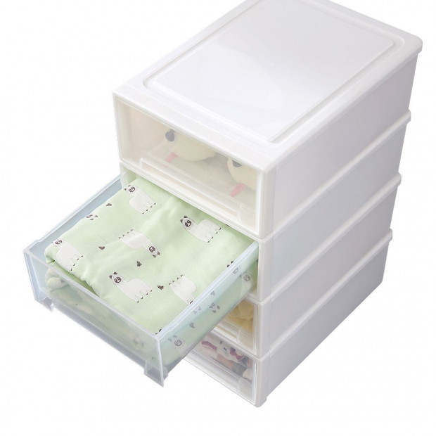 Storage Drawers Set Cabinet Organiser Box Chest Drawer Stackable S Image 4