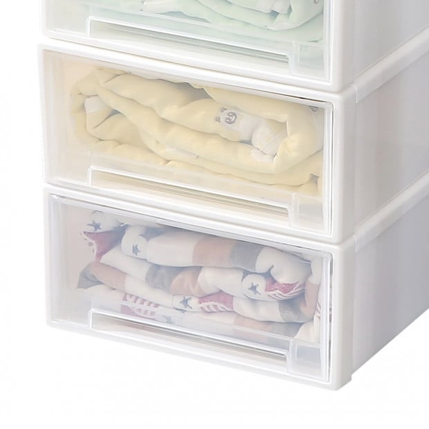 Storage Drawers Set Cabinet Organiser Box Chest Drawer Stackable S Image 5
