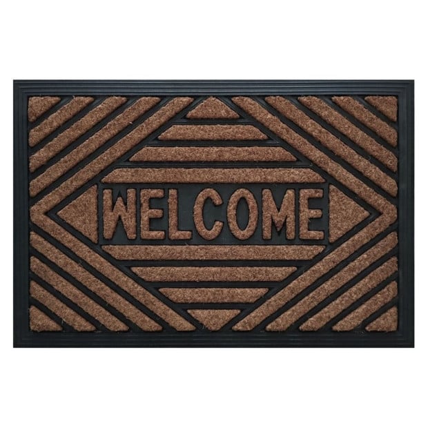 Door Mat Deluxe Embossed Welcome 40 x 60 cm Doormat