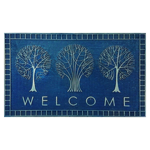 Door Mat Deluxe Rubber Tree Welcome Copper 45 x 75 cm Doormat