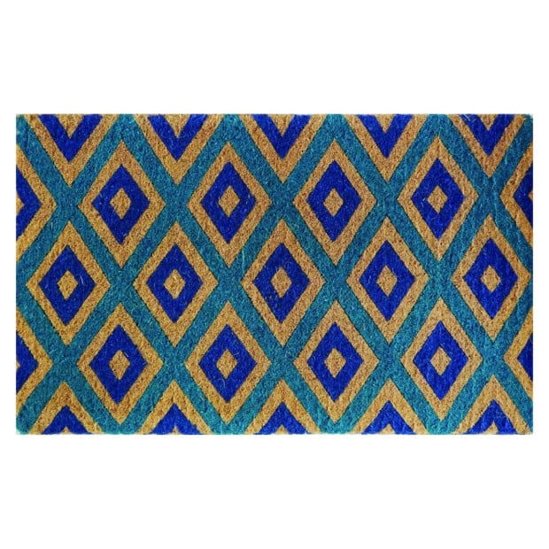 Door Mat Premium Coir Blue Diamond 50 x 80 cm Doormat