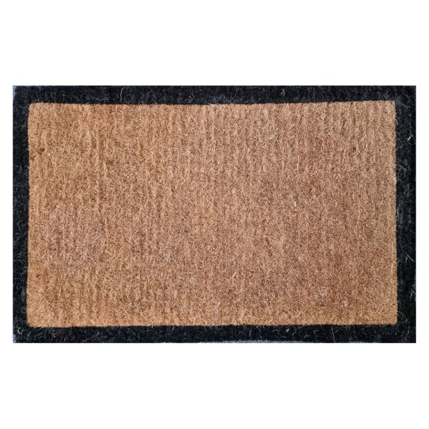 Door Mat Premium Coir Black Border 50 x 80 cm Doormat