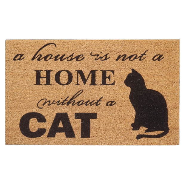 Door Mat Deluxe Coir Latex Home Cat Kitten 45 x 75 cm Doormat