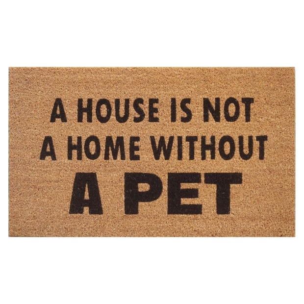 Door Mat Deluxe Coir Latex House Without Pet Dog Cat 45 x 75 cm Doormat