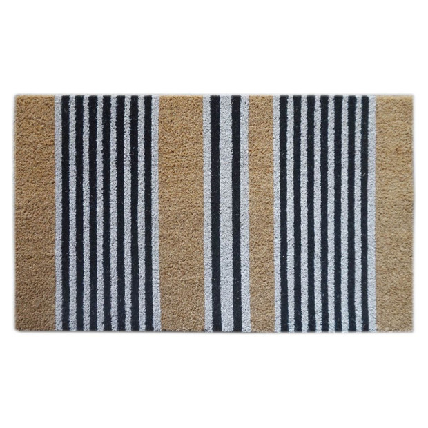 Door Mat Deluxe Coir Backed Stripes 45 x 75 cm Doormat