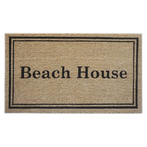Door Mat Deluxe Coir Back Beach House 45 x 75 cm Doormat