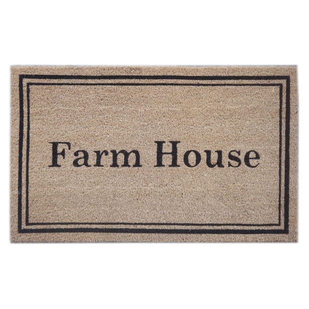 Door Mat Deluxe Coir Backed Farm Houser 45 x 75 cm Doormat