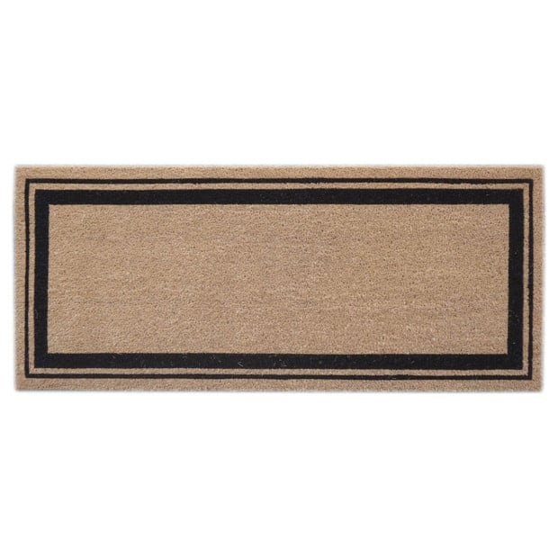 Wide Door Mat Deluxe Coir Backed Fat Border 45 x 110 cm Doormat