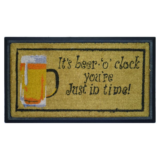 Door Mat Deluxe Beer O Clock 40 x 70 cm Doormat
