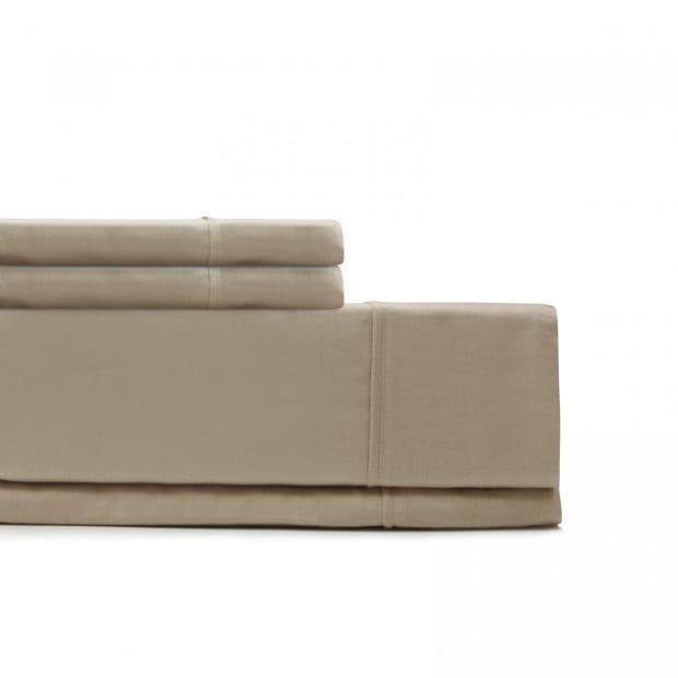 1000 Thread Count Sheet Cotton Blend - King - Pebble Image 2