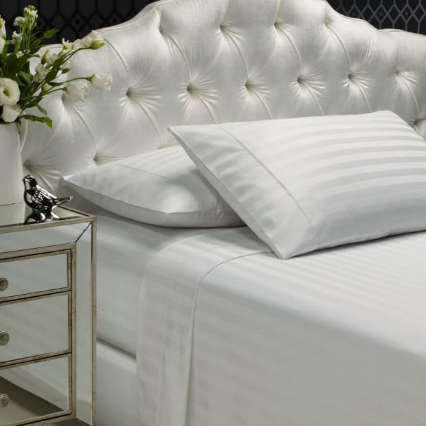 1200TC Sheet Set Damask Cotton Blend - Queen