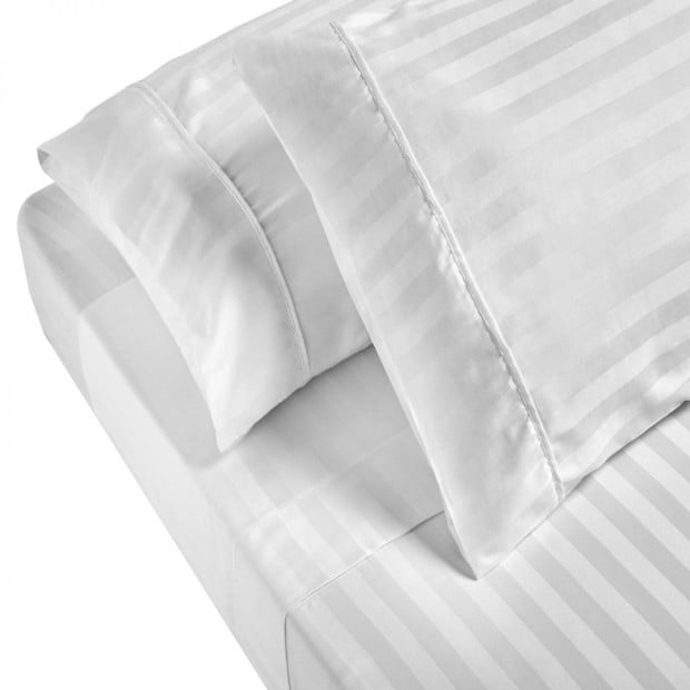 1200TC Sheet Set Damask Cotton Blend - Queen Image 4