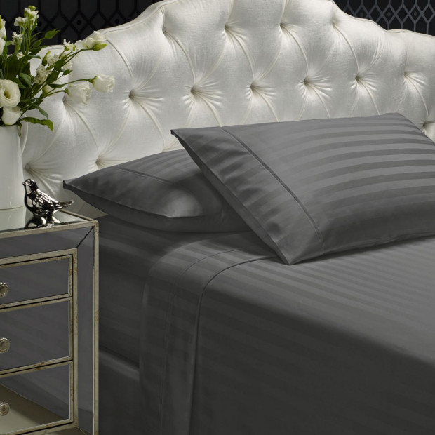 1200TC Sheet Set Damask Cotton Blend - Queen