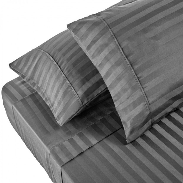 1200TC Sheet Set Damask Cotton Blend - Queen Image 3